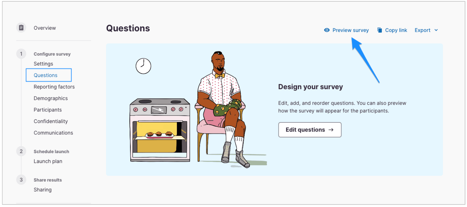 Culture Amp employee survey preview showing the respondent question experience