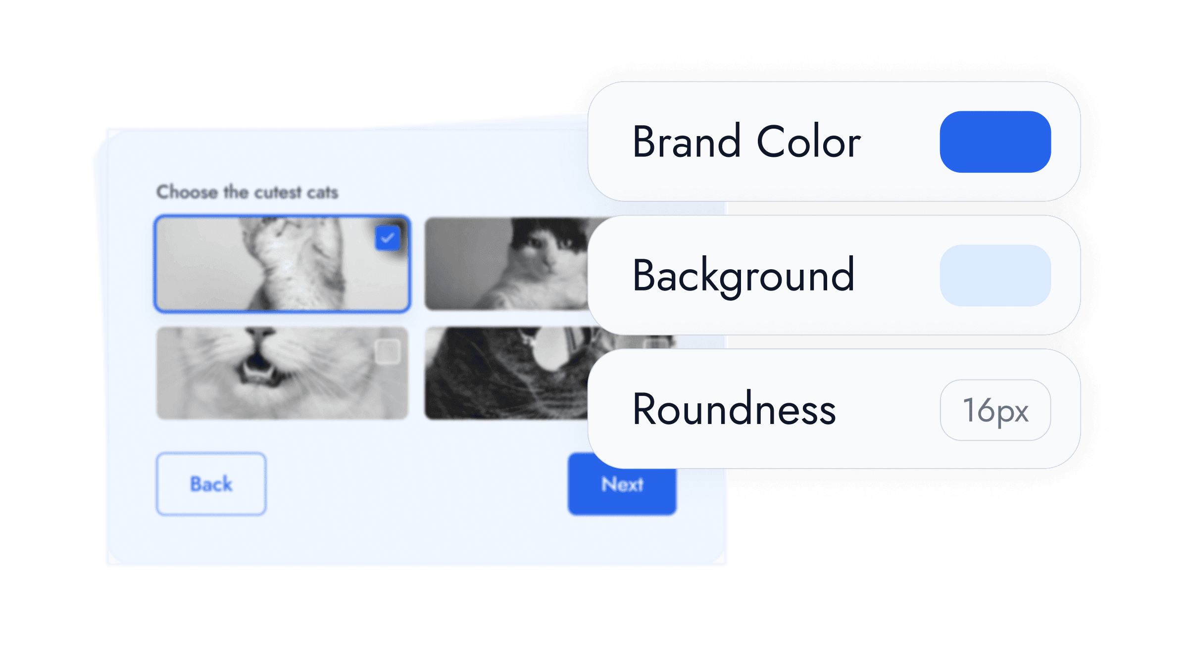 Formbricks in-app survey embedded in a product with native look and feel