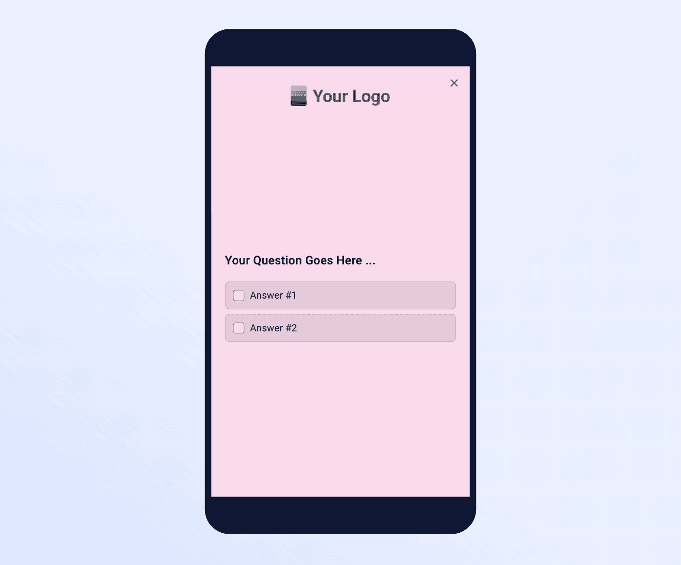 Refiner in-app survey widget as respondents see it on a website