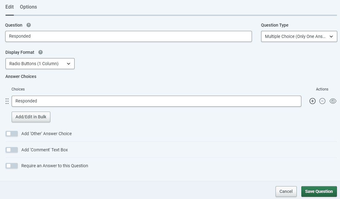 SmartSurvey published survey respondent view