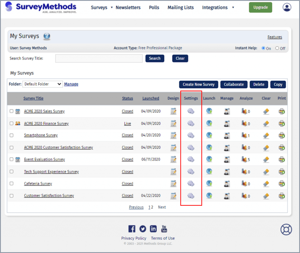 SurveyMethods branded survey as respondents see it with custom theme and layout